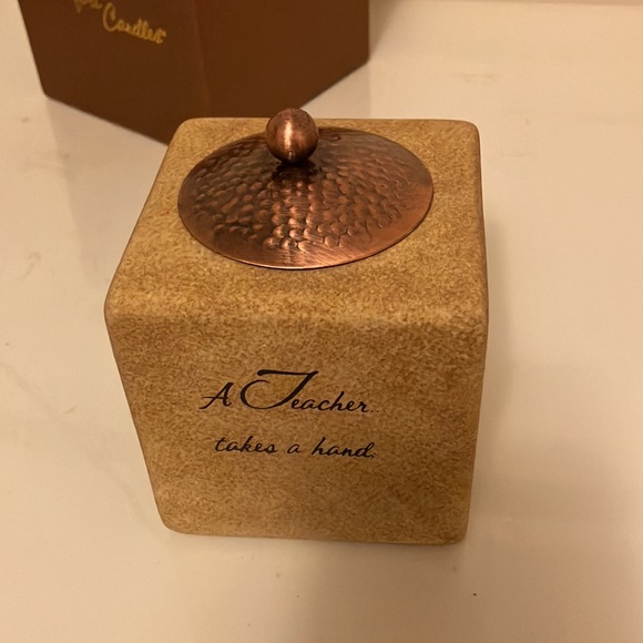 Tea light candle holder with candle - for a teacher - Picture 5 of 10